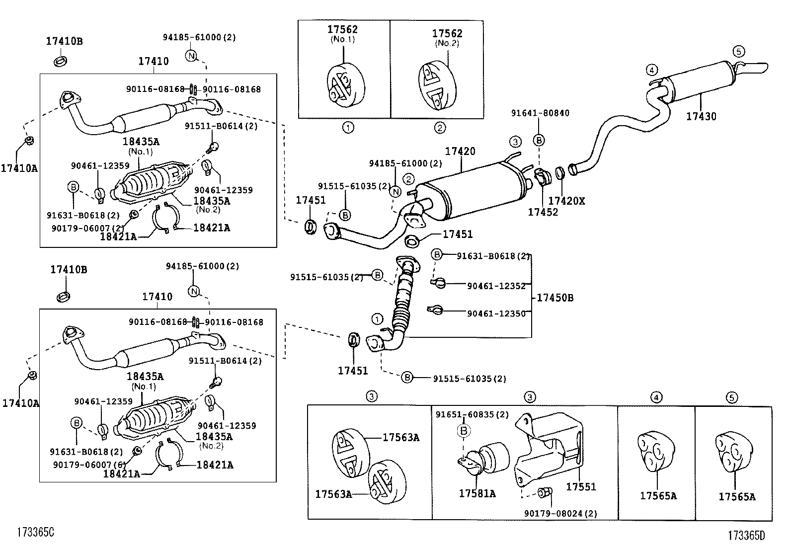17405-50030 PIPE ASSY, EXHAUST, TAIL product image