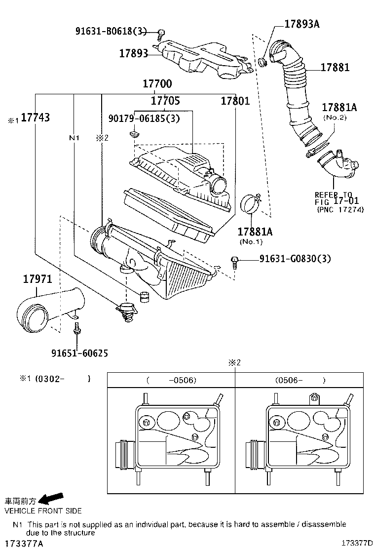17705-30131 CAP SUB-ASSY, AIR CLEANER product image