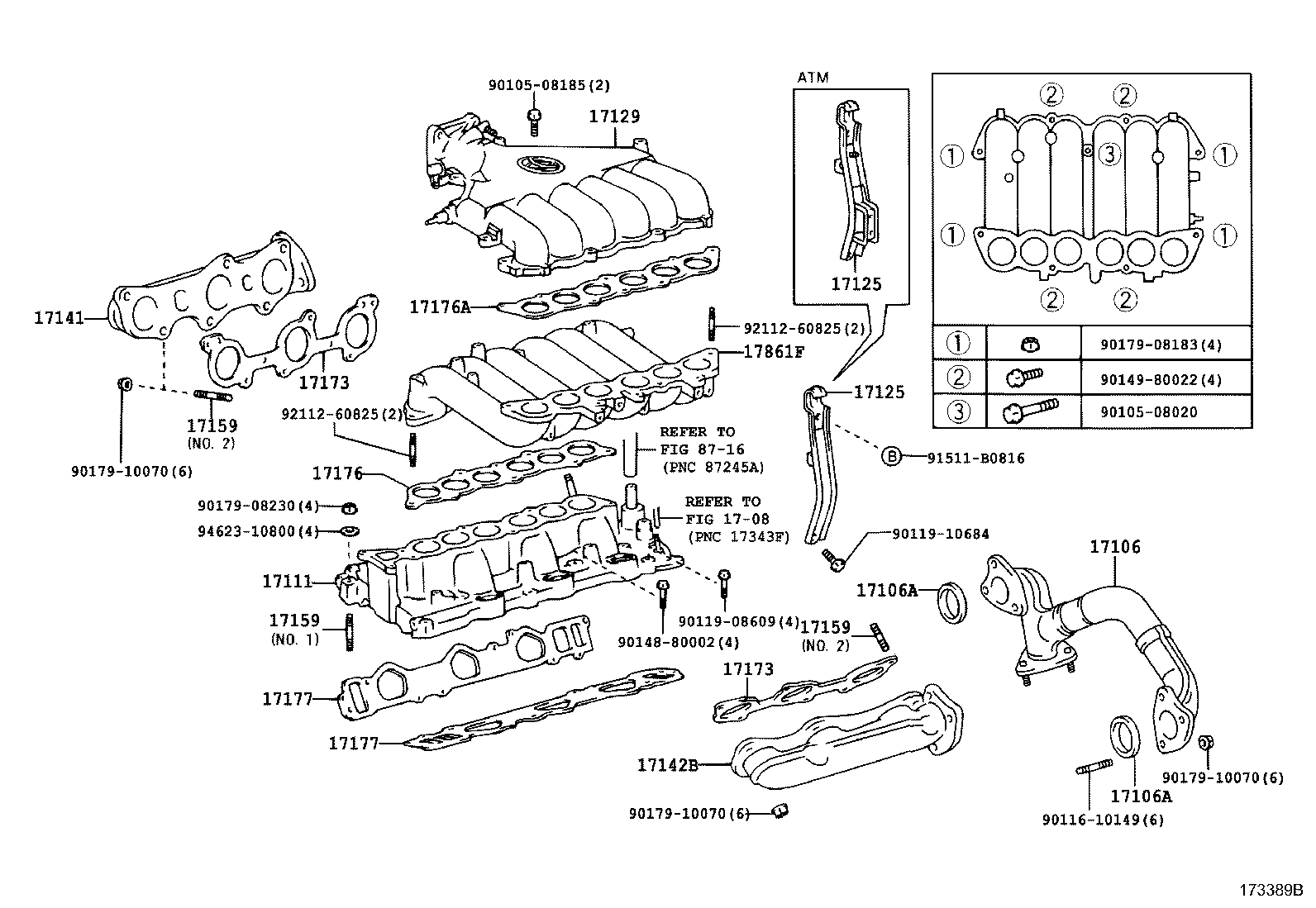 17118-0L010 STAY, MANIFOLD, NO.2 product image