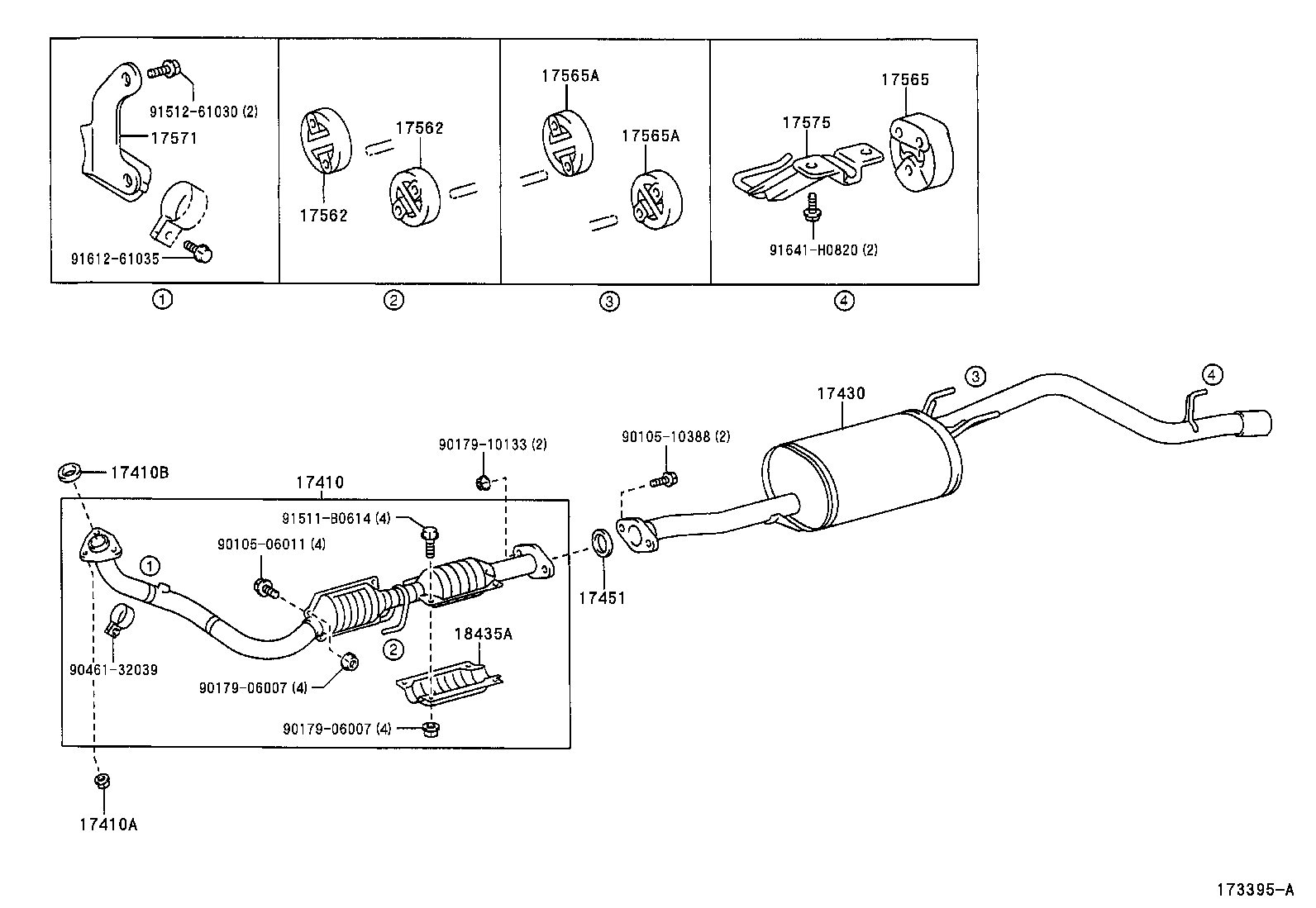 17405-0C100 PIPE ASSY, EXHAUST, TAIL product image
