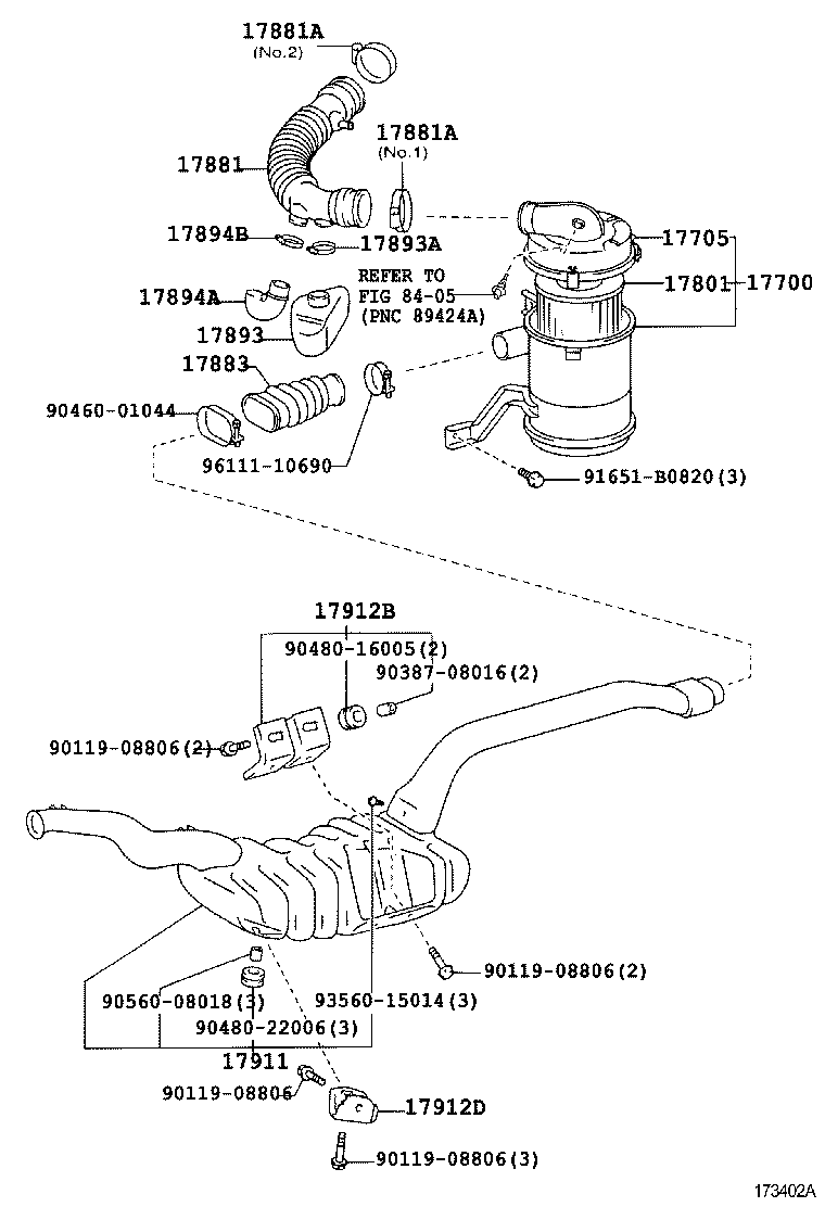 17705-13261 CAP SUB-ASSY, AIR CLEANER product image