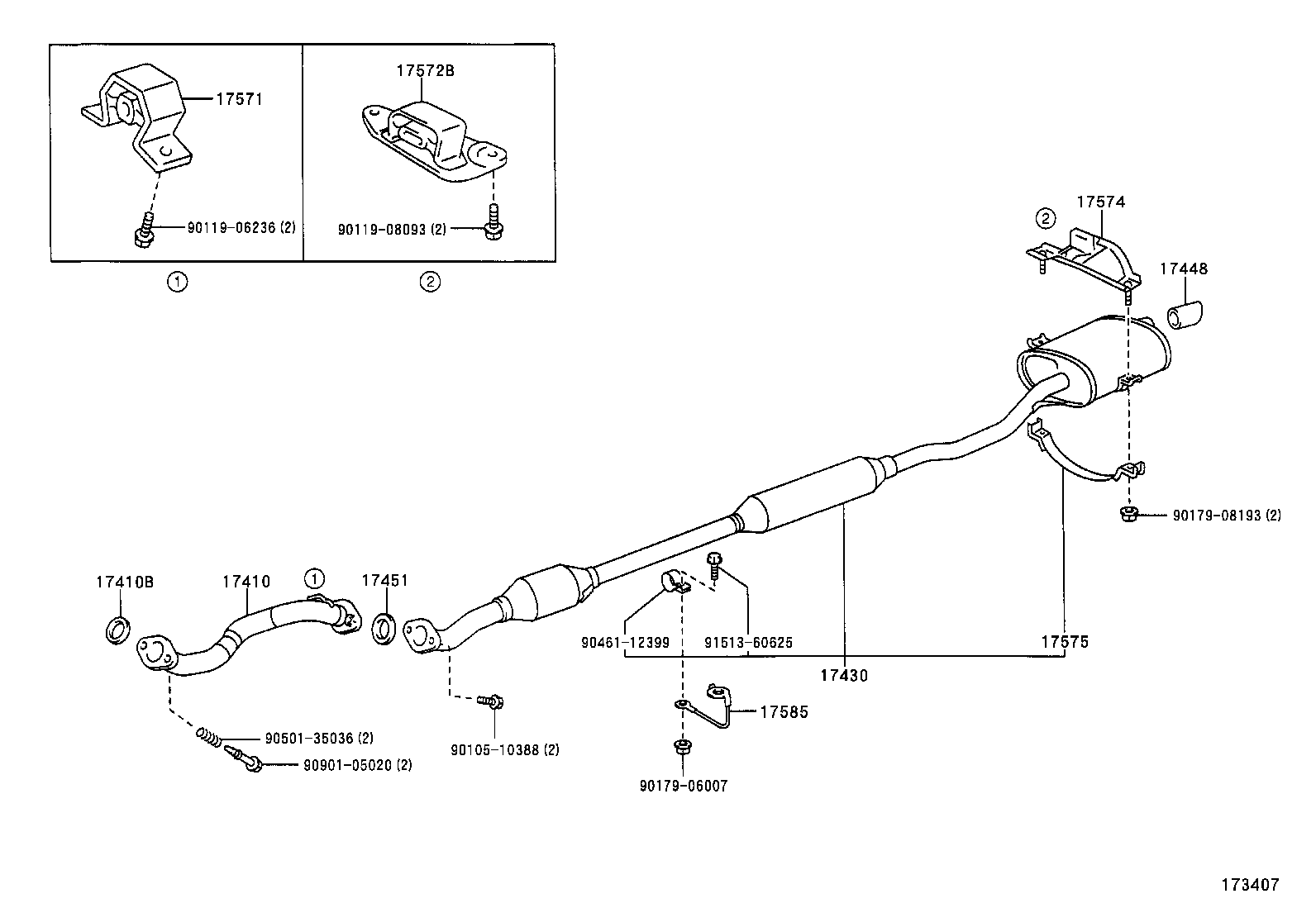 17430-28310 PIPE ASSY, EXHAUST, TAIL product image