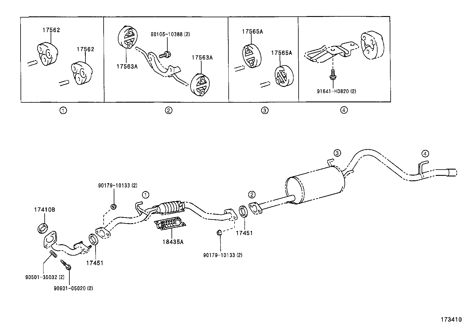 17405-0C100 PIPE ASSY, EXHAUST, TAIL product image