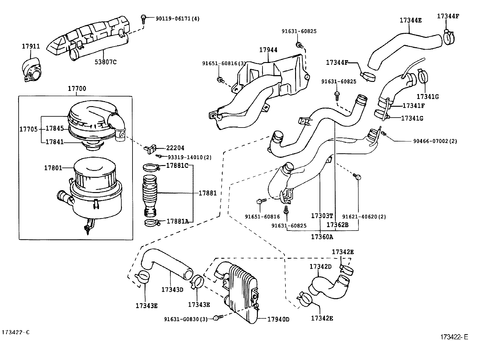 17360-17020 TUBE ASSY, AIR product image