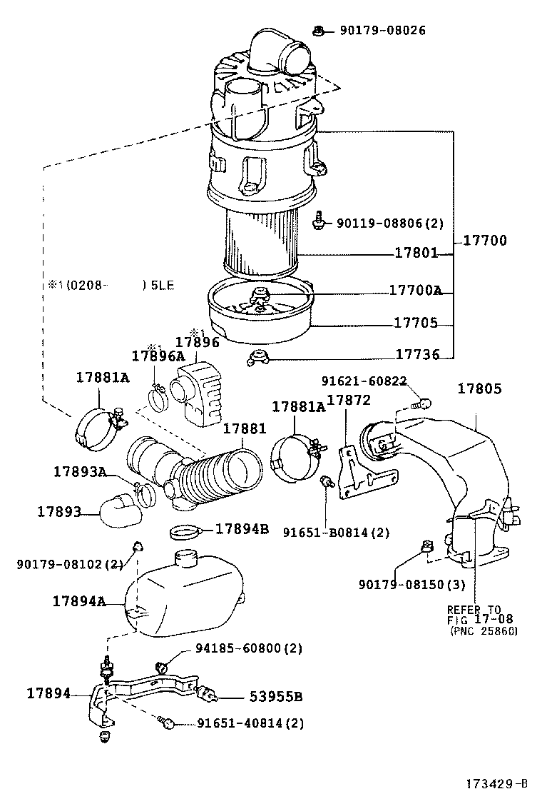 17700-54632 CLEANER ASSY, AIR product image