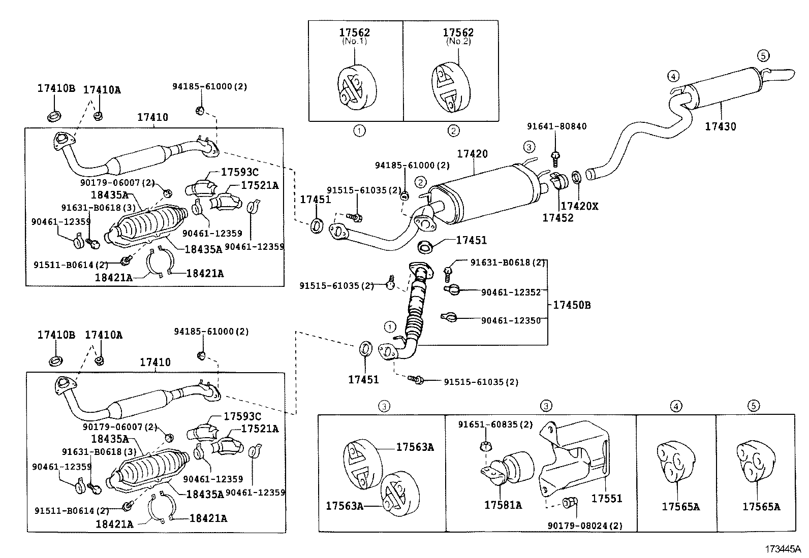 17405-17230 PIPE ASSY, EXHAUST, TAIL product image