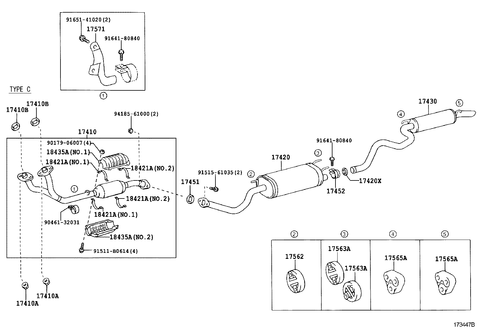 17405-17230 PIPE ASSY, EXHAUST, TAIL product image