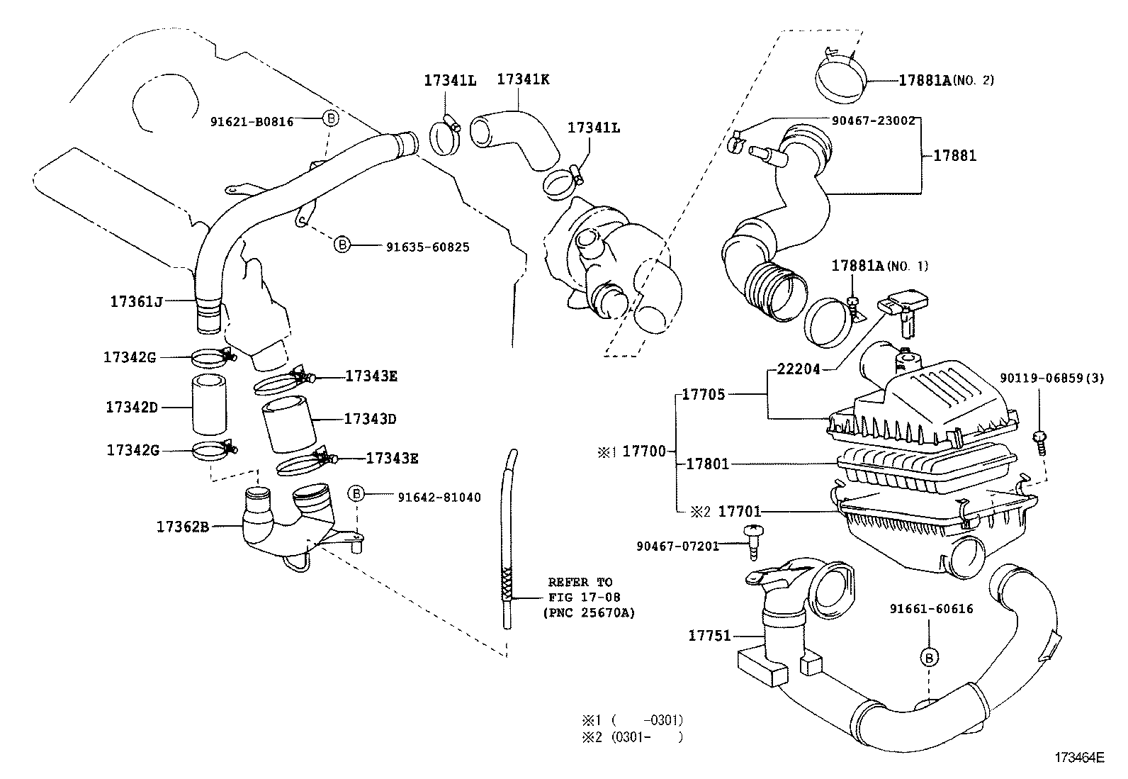 17341-27010 HOSE, AIR, NO.1(FOR INTERCOOLER) product image