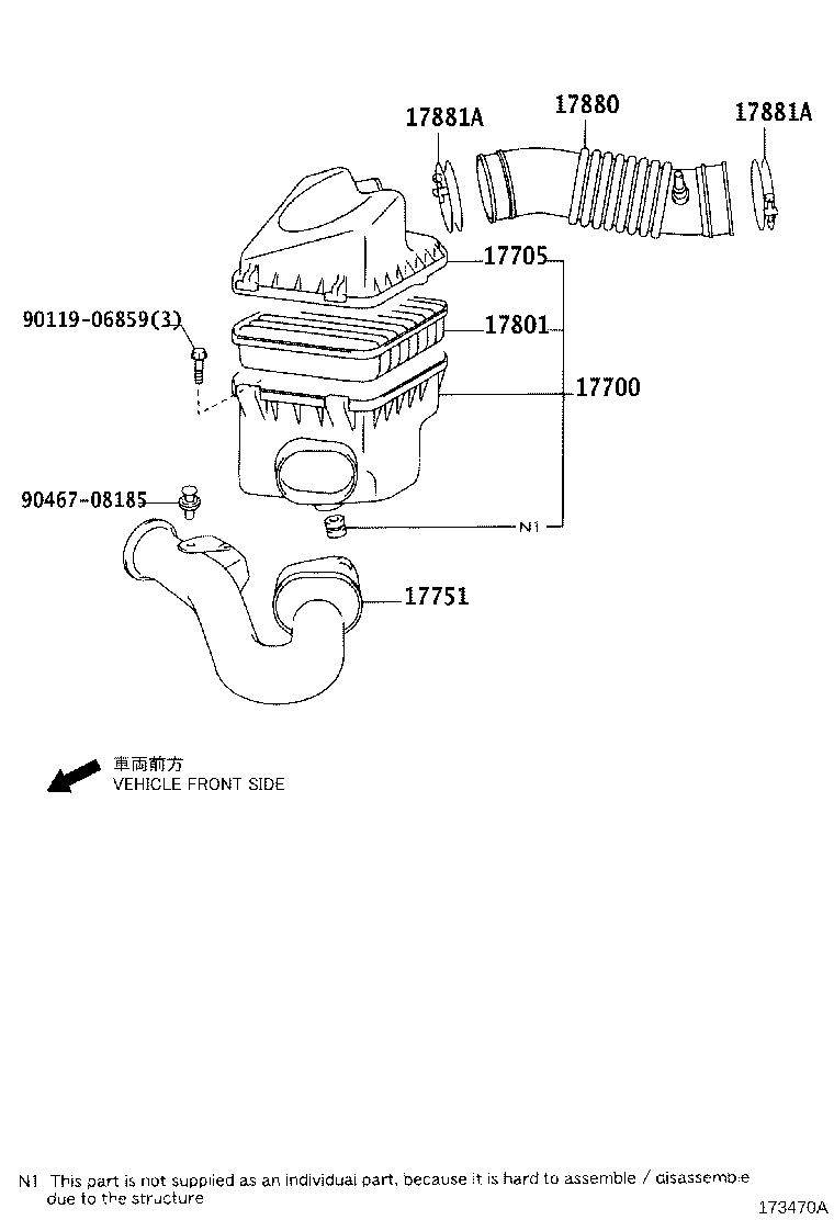 17700-02110 CLEANER ASSY, AIR product image