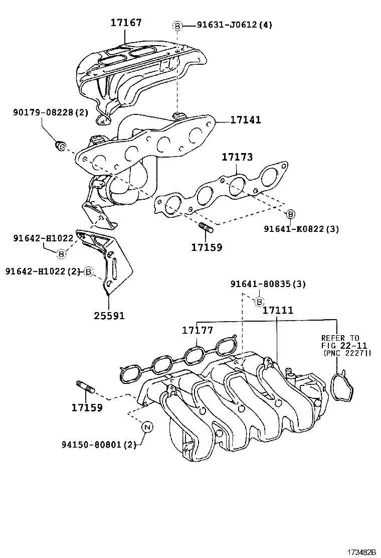 17118-22060 STAY, MANIFOLD product image