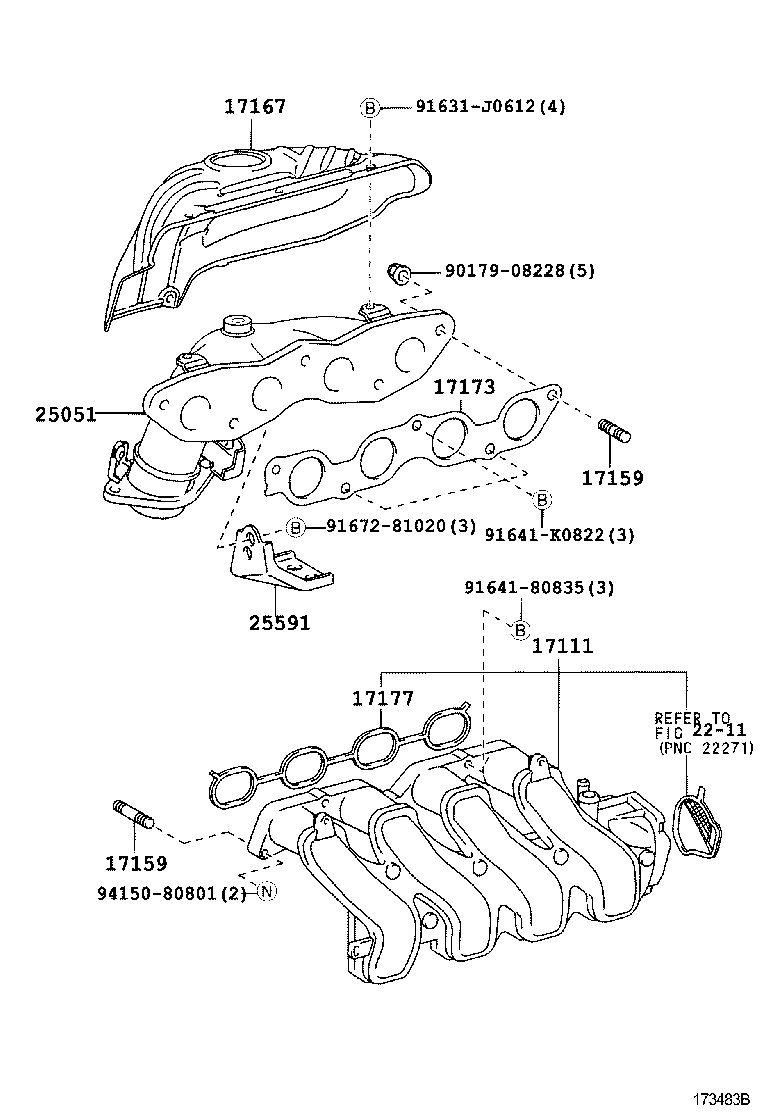 17118-22060 STAY, MANIFOLD product image