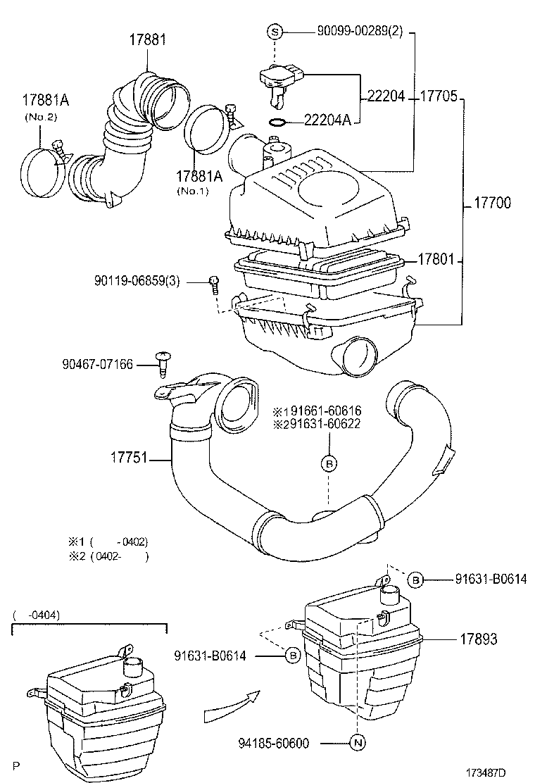 17705-64340 CAP SUB-ASSY, AIR CLEANER product image