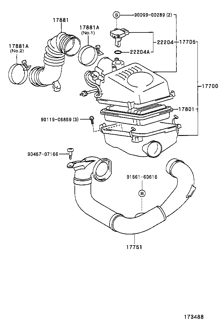 17705-64340 CAP SUB-ASSY, AIR CLEANER product image