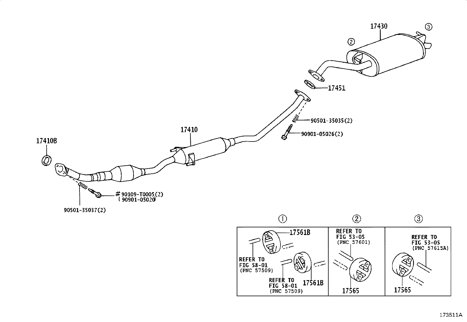 17430-0D230 PIPE ASSY, EXHAUST, TAIL product image