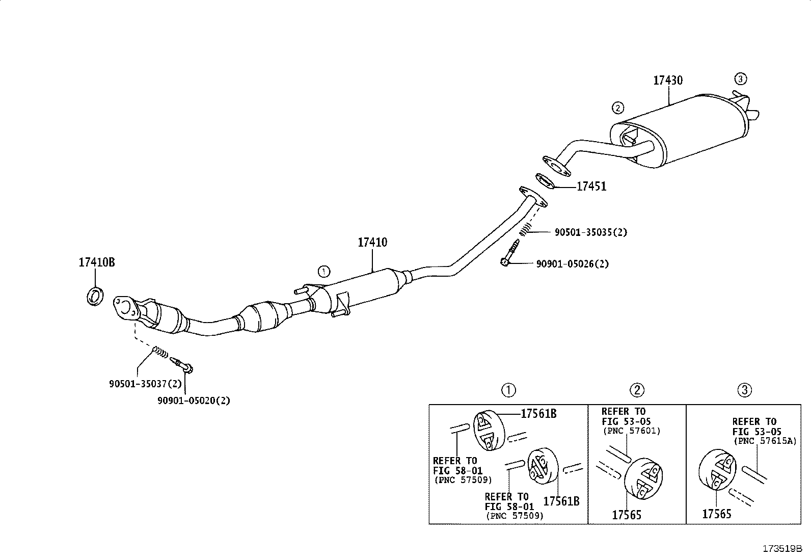 17430-21180 PIPE ASSY, EXHAUST, TAIL product image