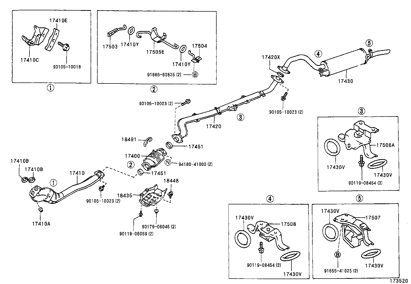 17430-5B171 PIPE ASSY, EXHAUST, TAIL product image