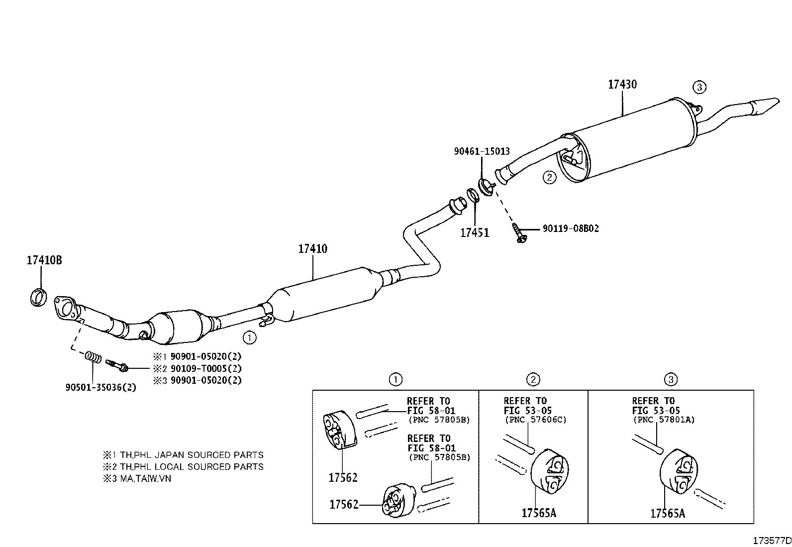 17430-02260 PIPE ASSY, EXHAUST, TAIL product image