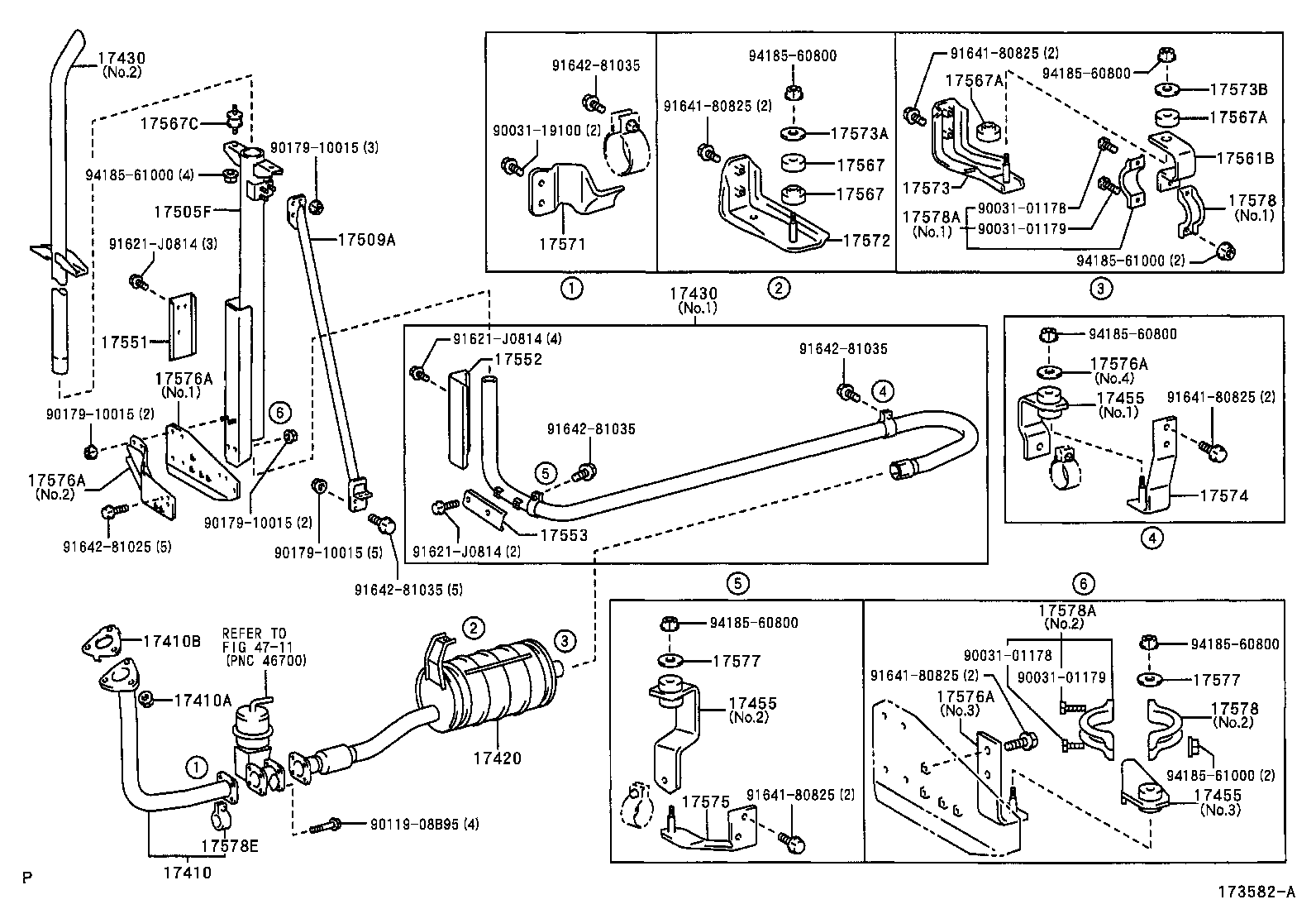17405-58720 PIPE ASSY, EXHAUST, TAIL product image