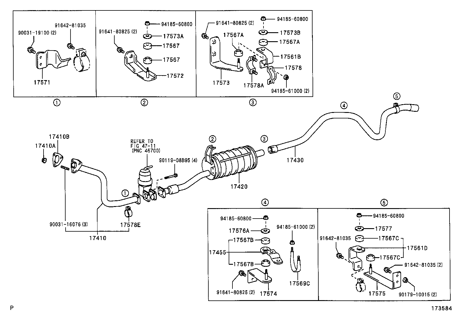 17405-58720 PIPE ASSY, EXHAUST, TAIL product image