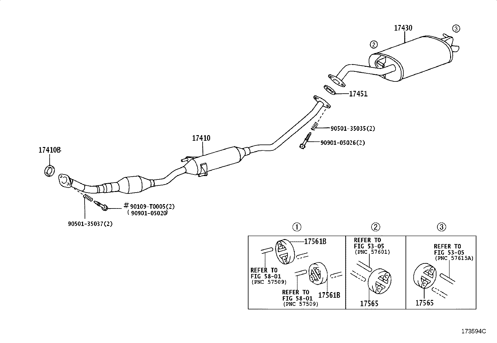 17430-0D311 PIPE ASSY, EXHAUST, TAIL product image