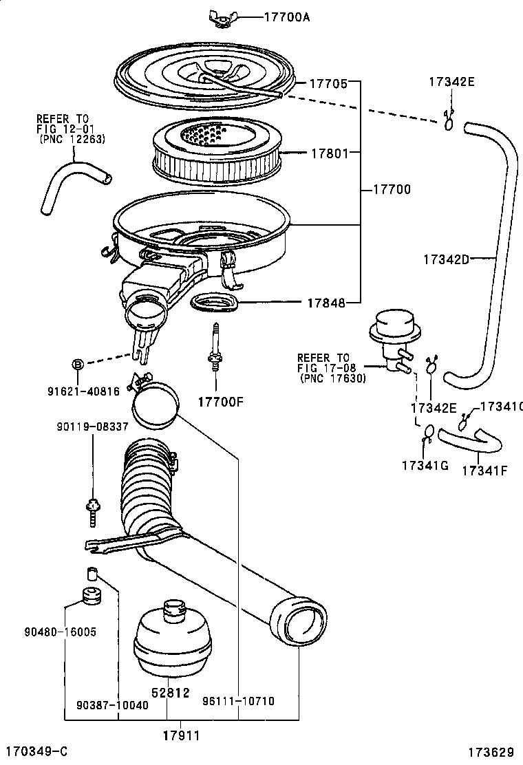17801-06010 ELEMENT SUB-ASSY, AIR CLEANER FILTER product image