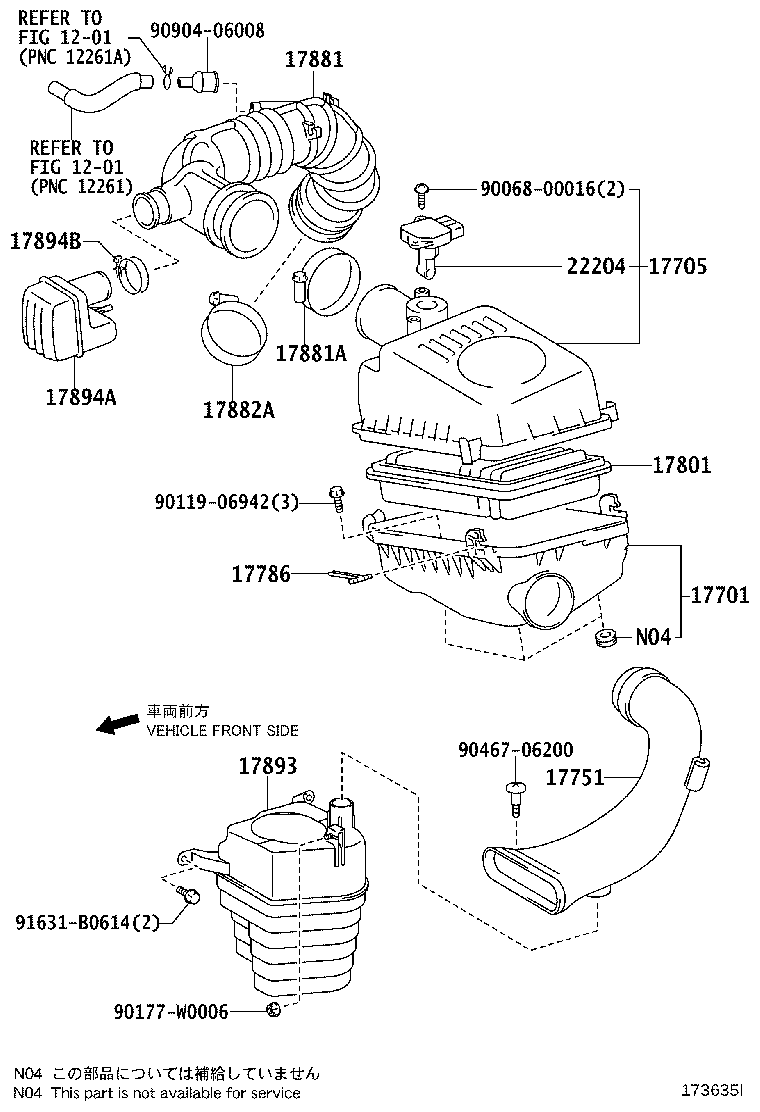 17341-27070 HOSE, AIR, NO.1(FOR INTERCOOLER) product image