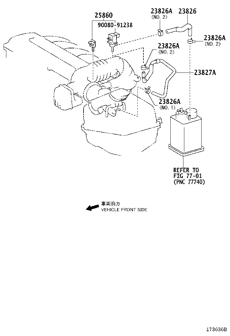 25760-26010 HOSE ASSY, VACUUM TRANSMITTING product image