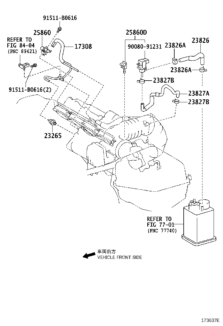 25760-26010 HOSE ASSY, VACUUM TRANSMITTING product image