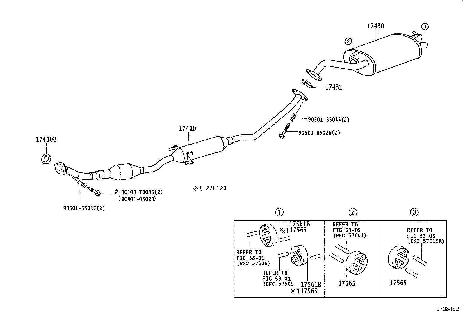 17430-0D270 PIPE ASSY, EXHAUST, TAIL product image