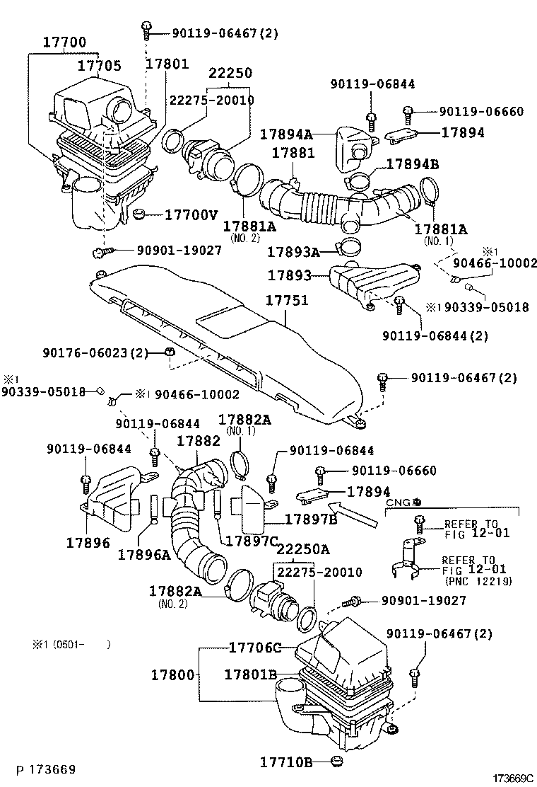 17700-32090 CLEANER ASSY, AIR product image