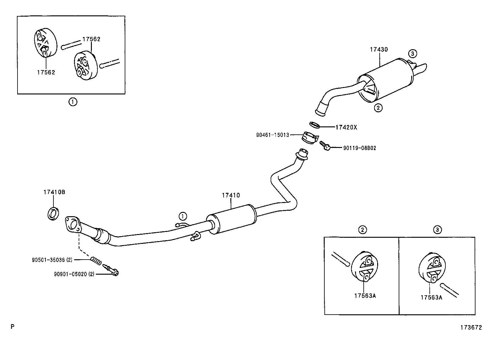 17430-0J020 PIPE ASSY, EXHAUST, TAIL product image