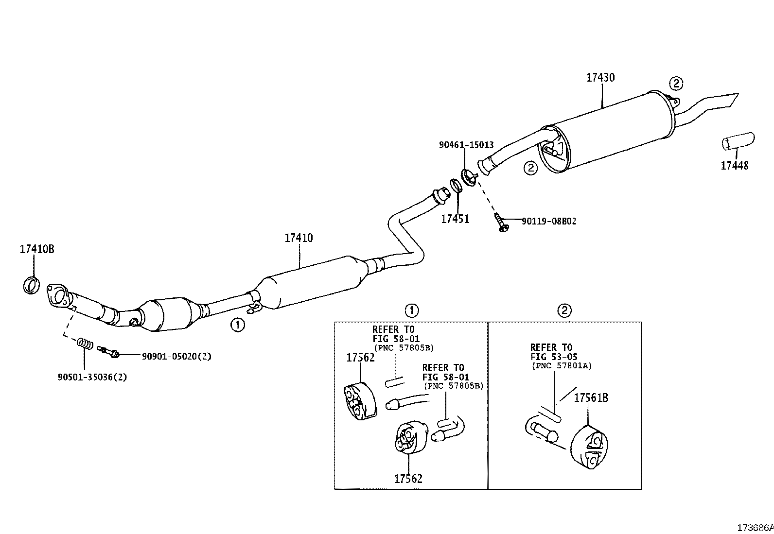 17430-21470 PIPE ASSY, EXHAUST, TAIL product image