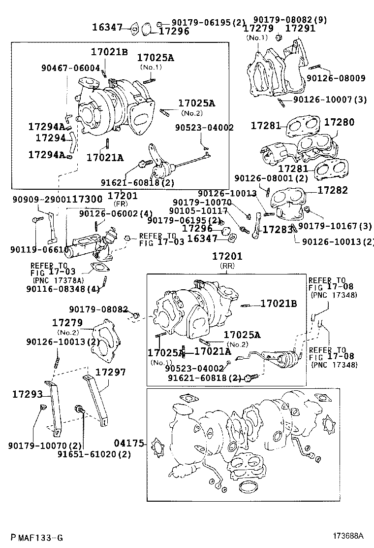 17177-46030 GASKET, INTAKE MANIFOLD TO HEAD, NO.1 product image