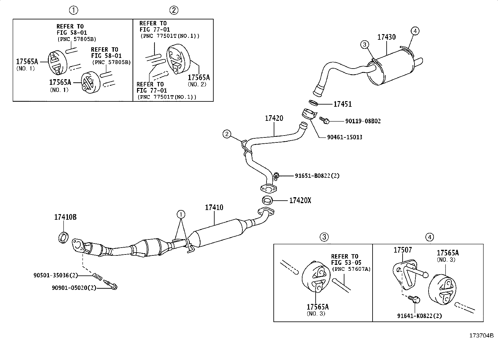 17430-21300 PIPE ASSY, EXHAUST, TAIL product image