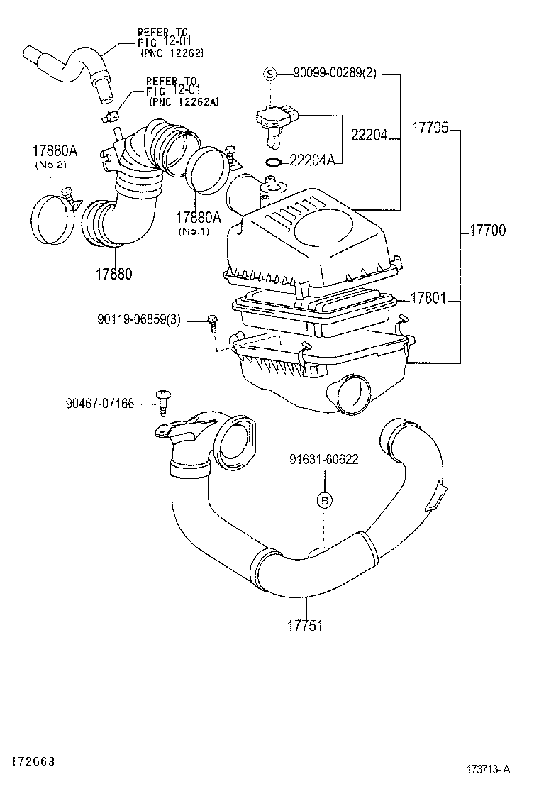 17751-21110 INLET, AIR CLEANER, NO.1 product image