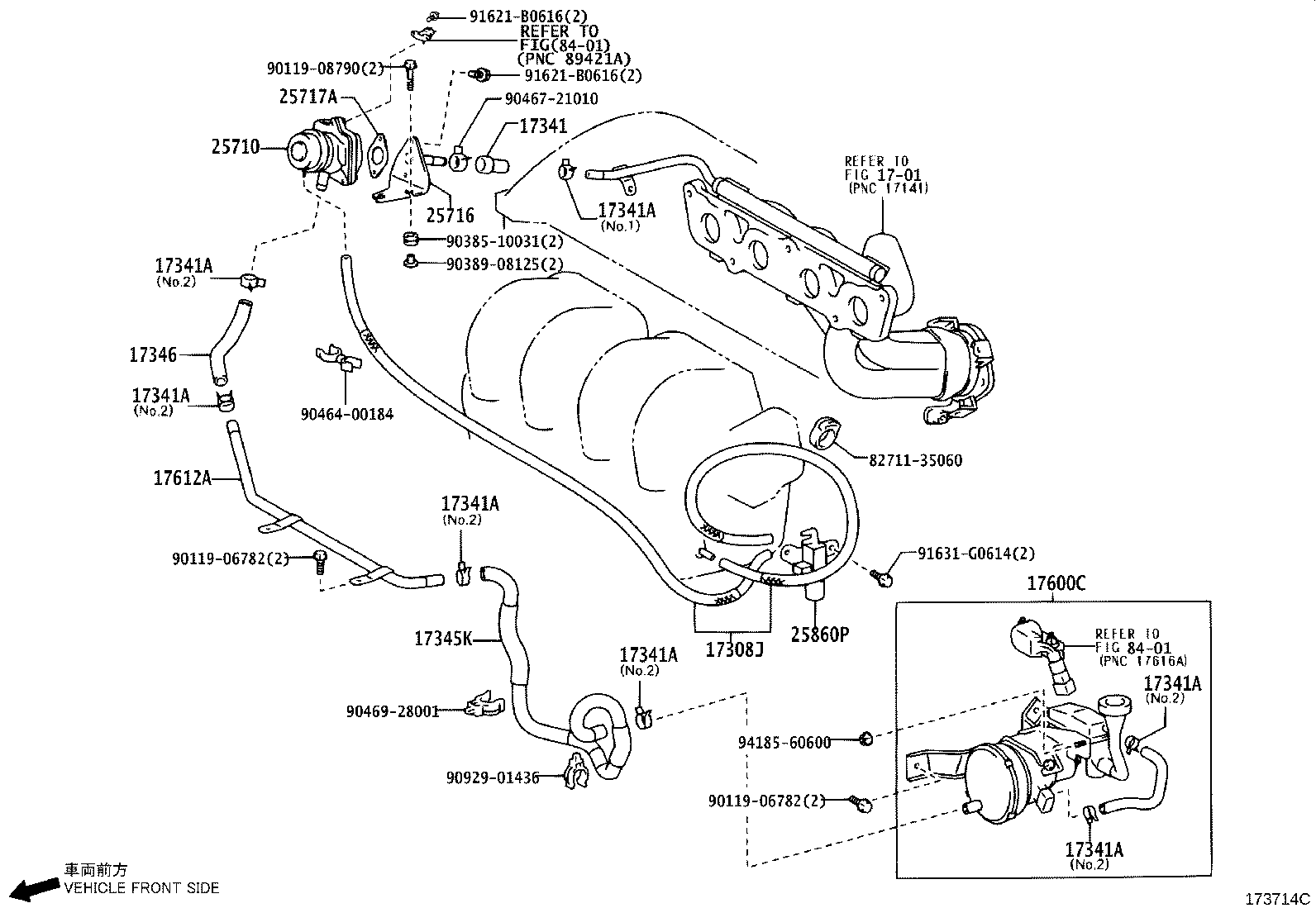 Toyota 25710-22020 VALVE ASSY, AIR SWITCHING