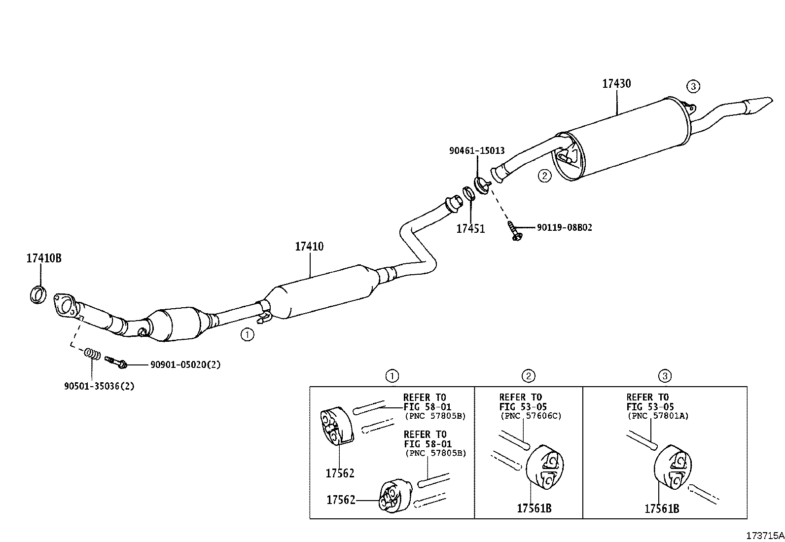 17430-21560 PIPE ASSY, EXHAUST, TAIL product image