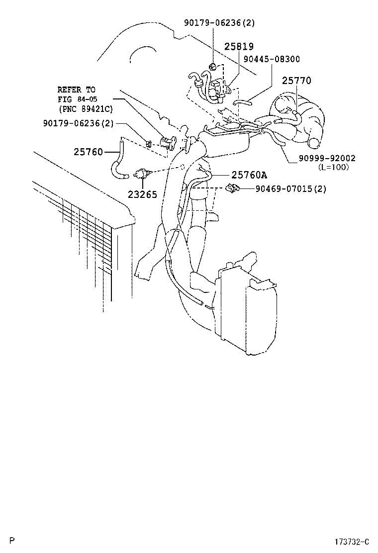 23829-0D080 HOSE, FUEL VAPOR FEED, NO.3 product image