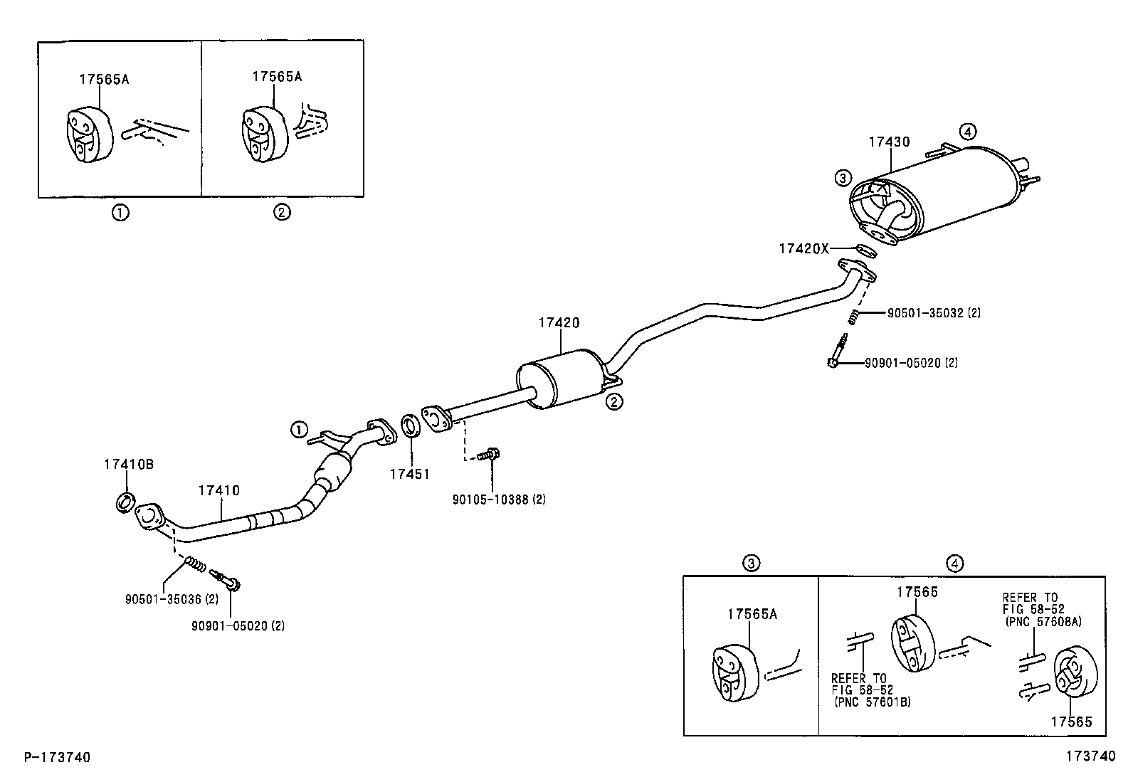 17430-20110 PIPE ASSY, EXHAUST, TAIL product image