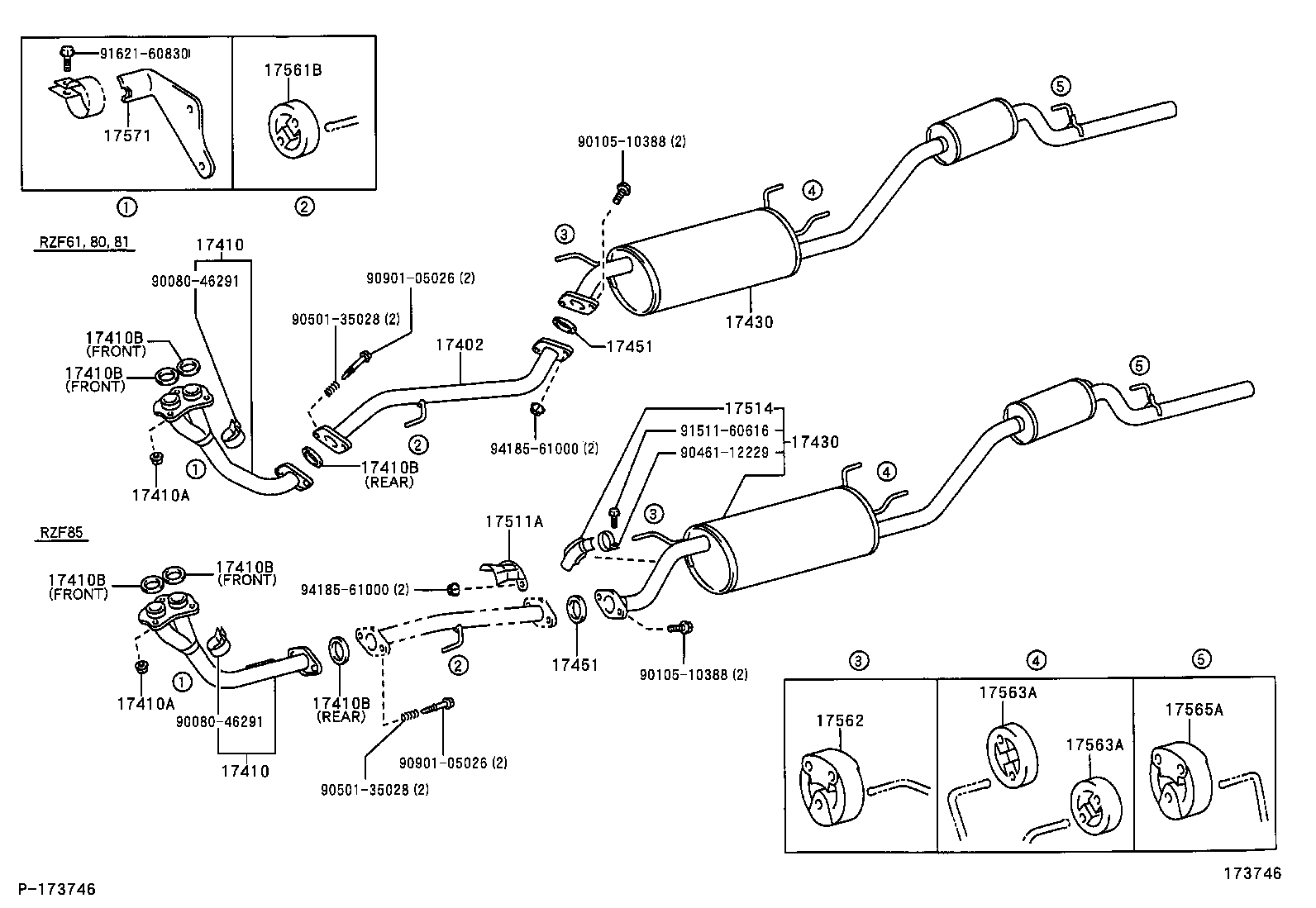 17405-05010 PIPE ASSY, EXHAUST, TAIL product image