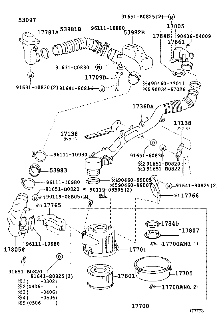 17030-78010 HOSE, AIR, NO.1 product image