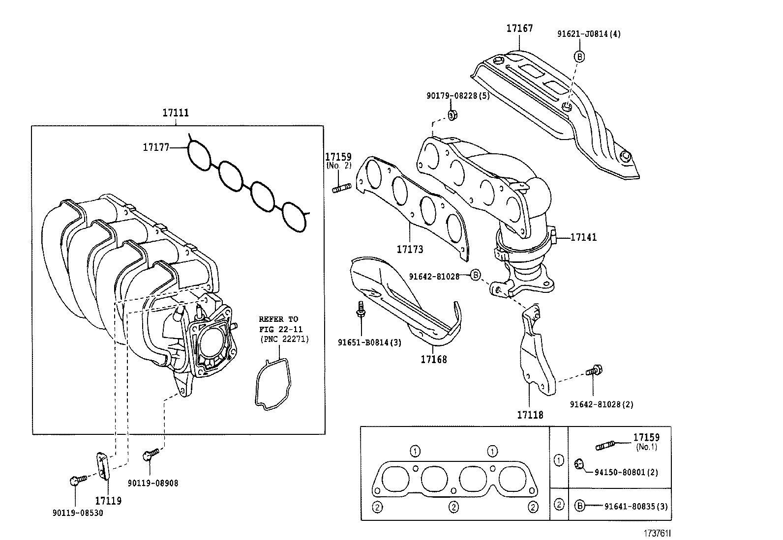 25586-28050 INSULATOR, MANIFOLD CONVERTER, NO.1 product image