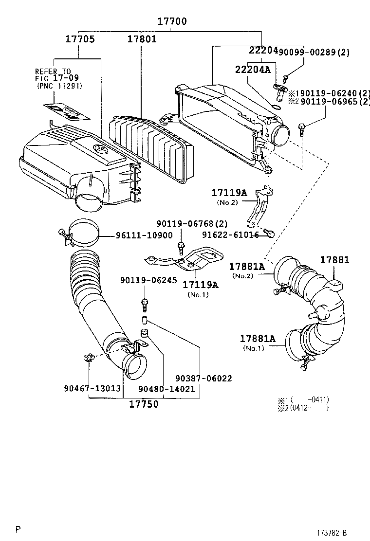 17700-28100 CLEANER ASSY, AIR product image