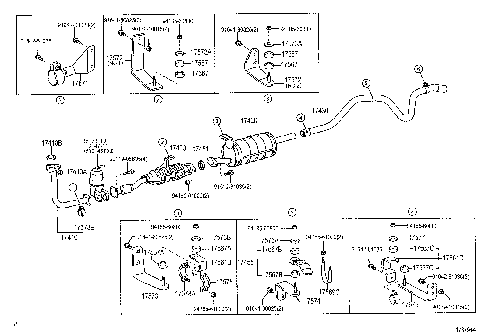 17405-58720 PIPE ASSY, EXHAUST, TAIL product image