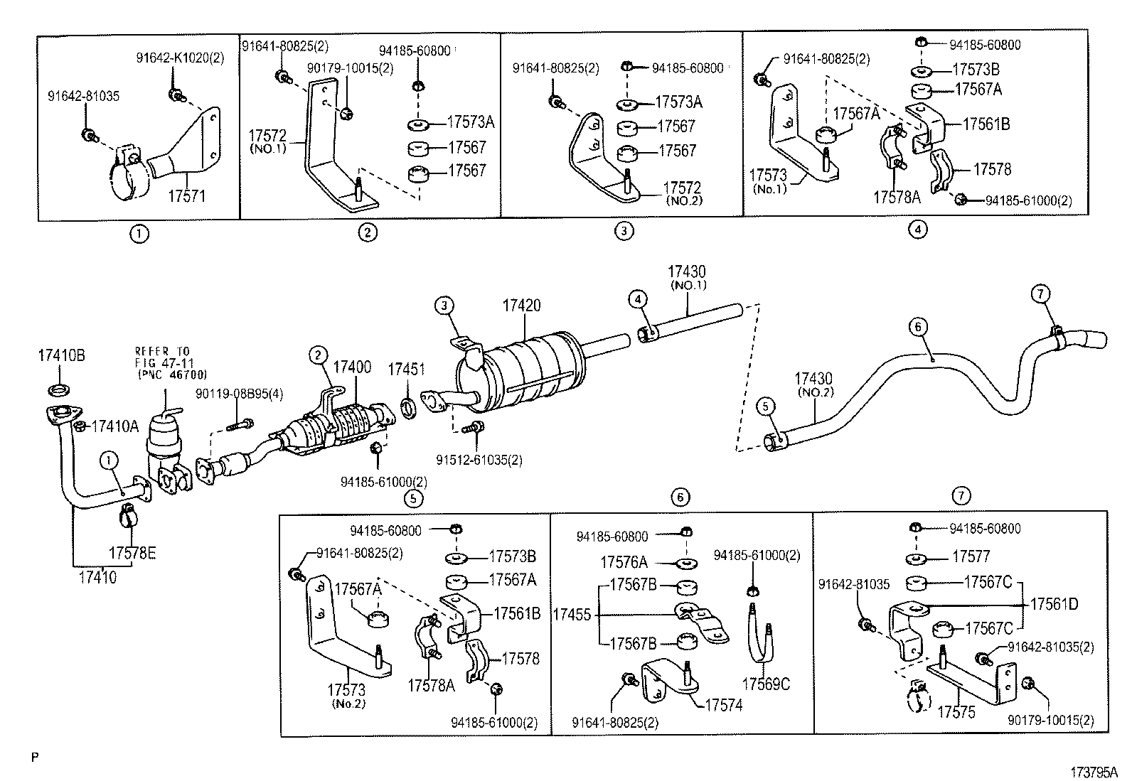 17405-58720 PIPE ASSY, EXHAUST, TAIL product image