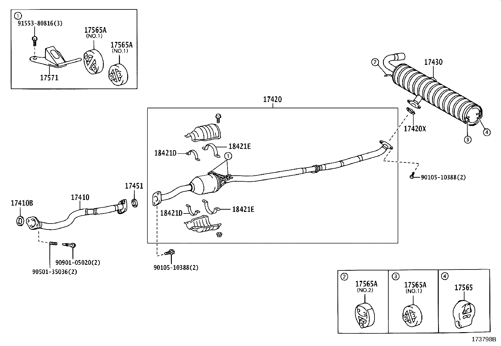 17430-28530 PIPE ASSY, EXHAUST, TAIL product image