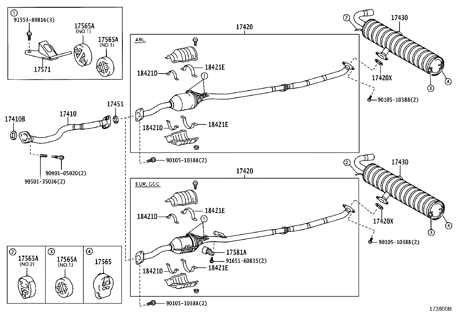17430-27130 PIPE ASSY, EXHAUST, TAIL product image