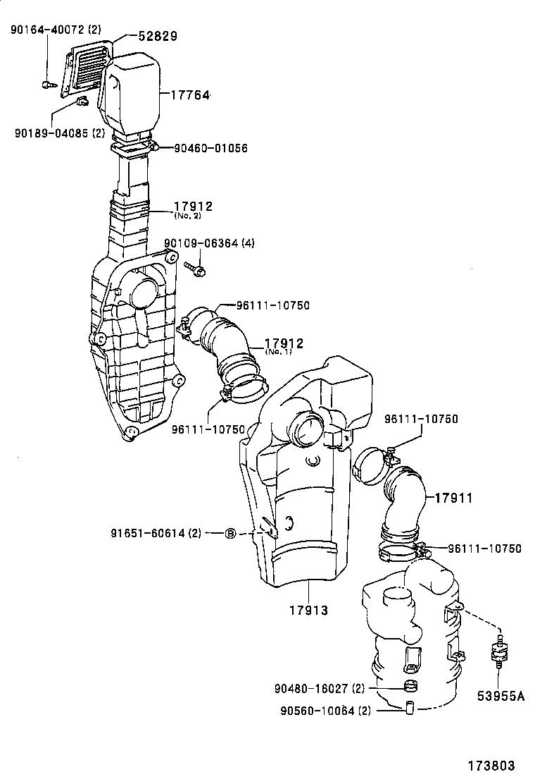 17705-67010 CAP SUB-ASSY, AIR CLEANER product image
