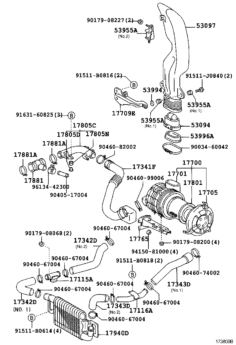 17030-58010 HOSE, AIR, NO.1 product image