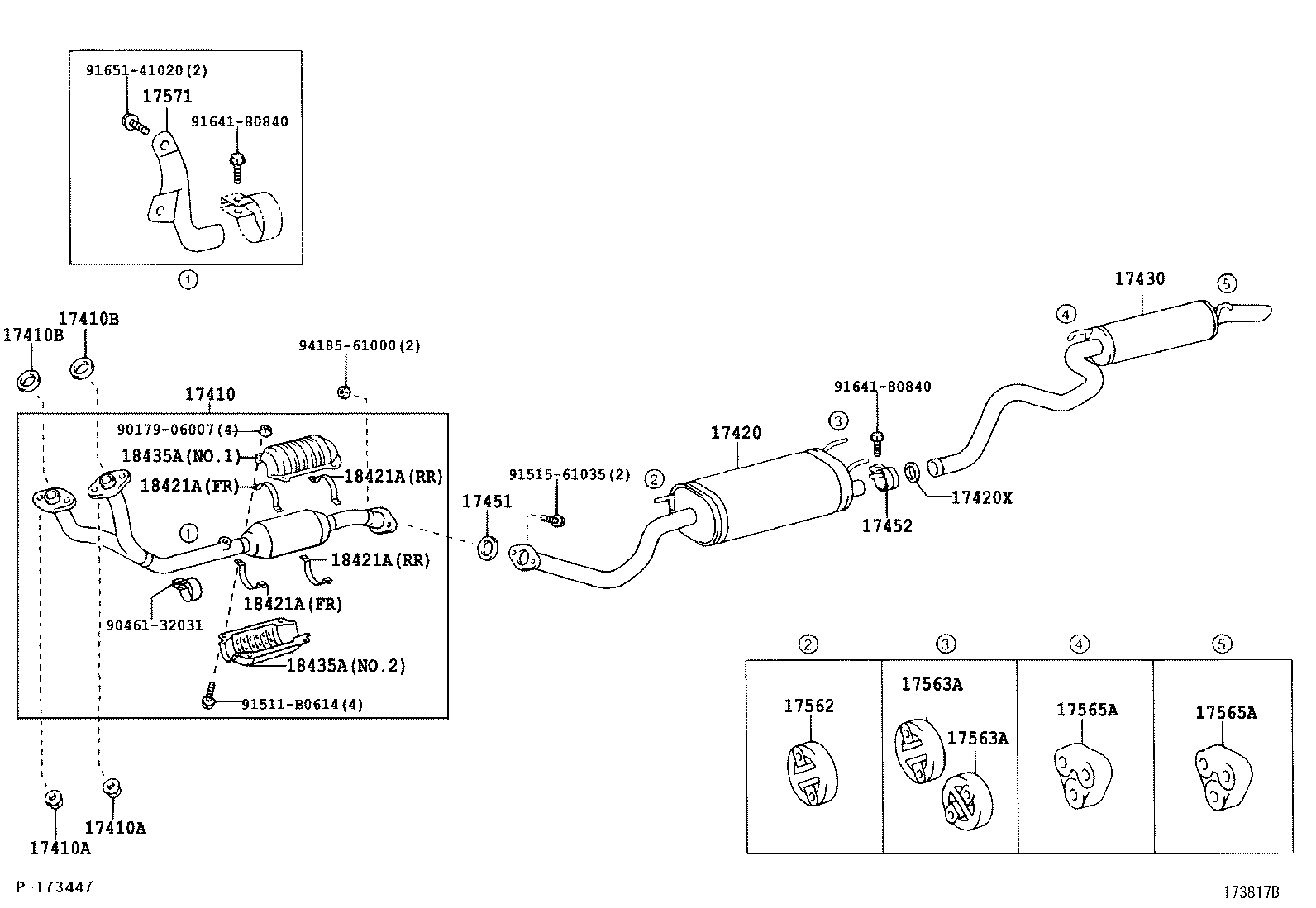 17405-17230 PIPE ASSY, EXHAUST, TAIL product image